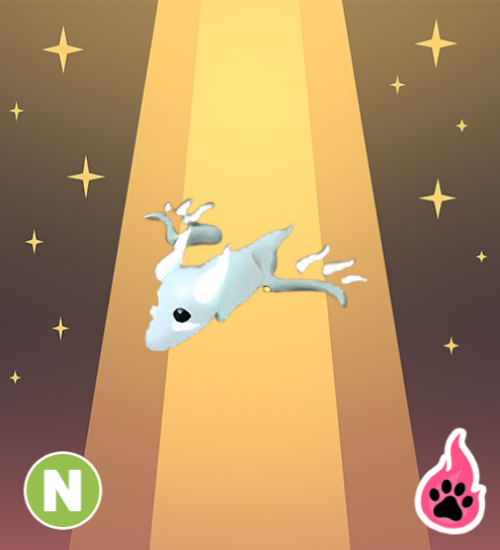 Neon Halloween White Ghost Dragon