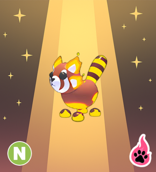 Neon Red Toasty Panda