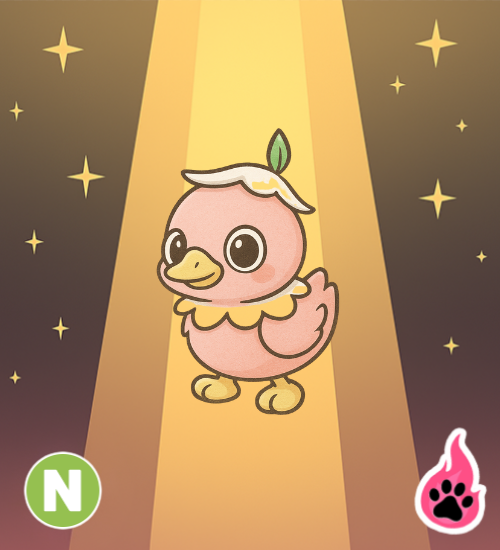 Neon Flower Power Duckling