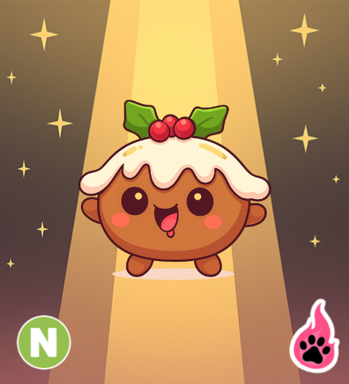 Neon Christmas Pudding Pup