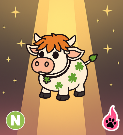 Neon Clover Cow