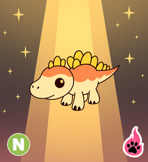 Neon Stegosaurus