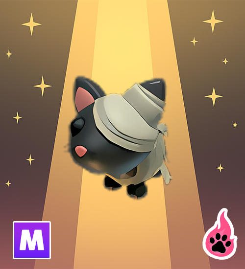 Mega Halloween Black Mummy Cat