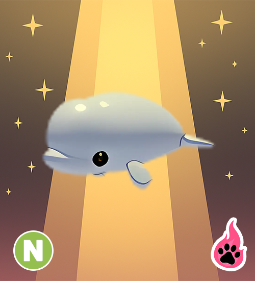 Neon Beluga Whale