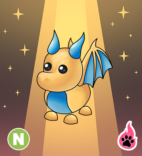 Neon Golden Dragon